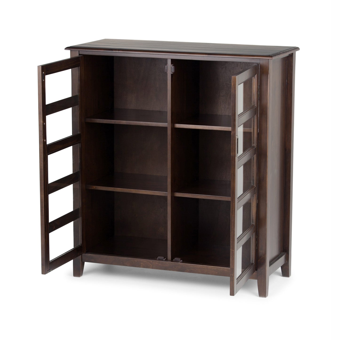 Burlington 40 Inch Wide Solid Wood Medium Storage Cabinet in Mahogany