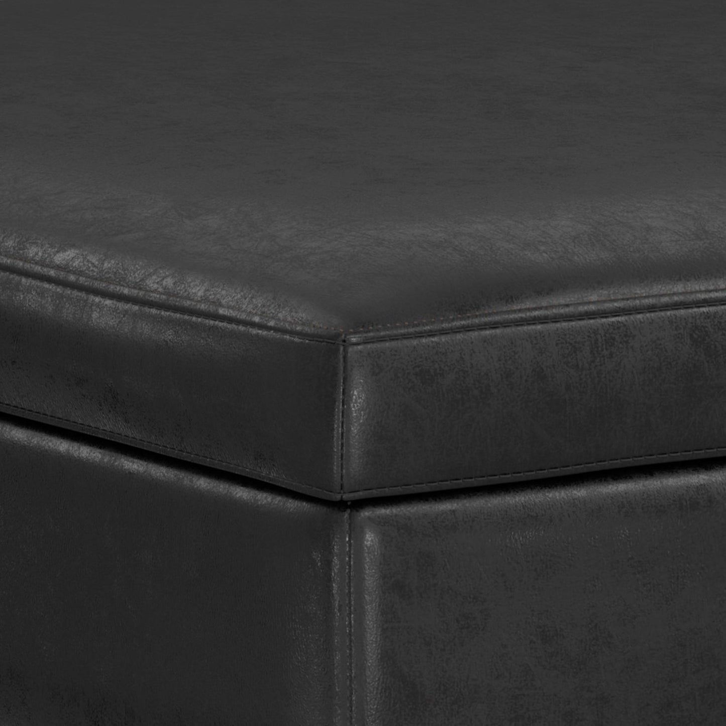 Owen 40 Inch Wide XL Square Coffee Table Storage Ottoman