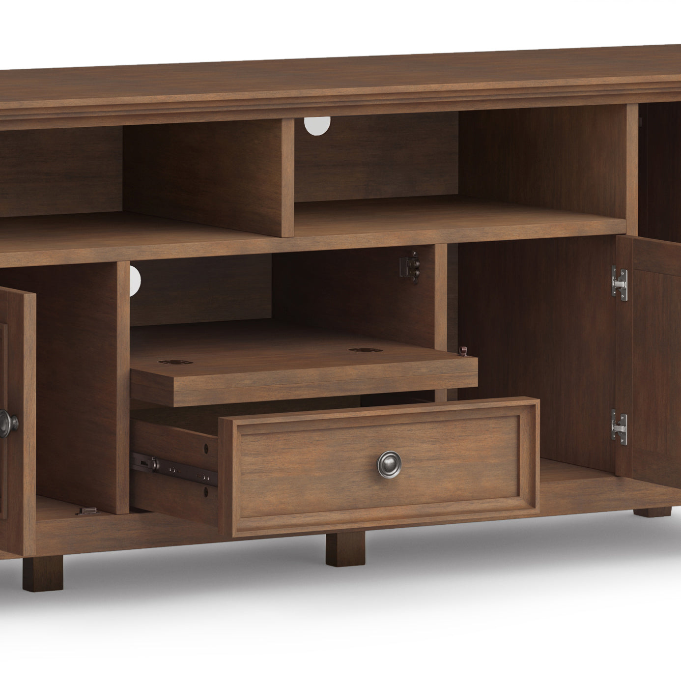 Amherst 72 Inch Wide Solid Wood TV Stand in Rustic