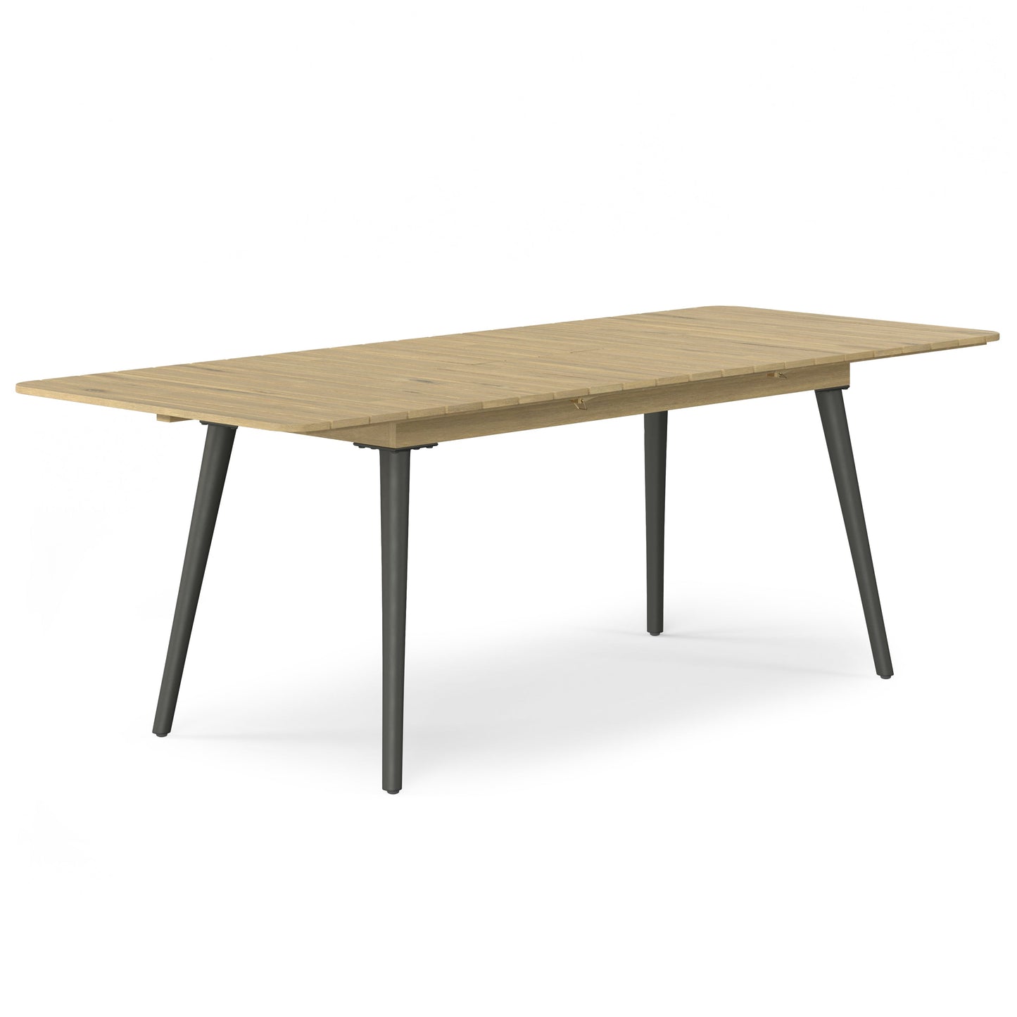 Beachside Outdoor Extendable Dining Table - Light Teak