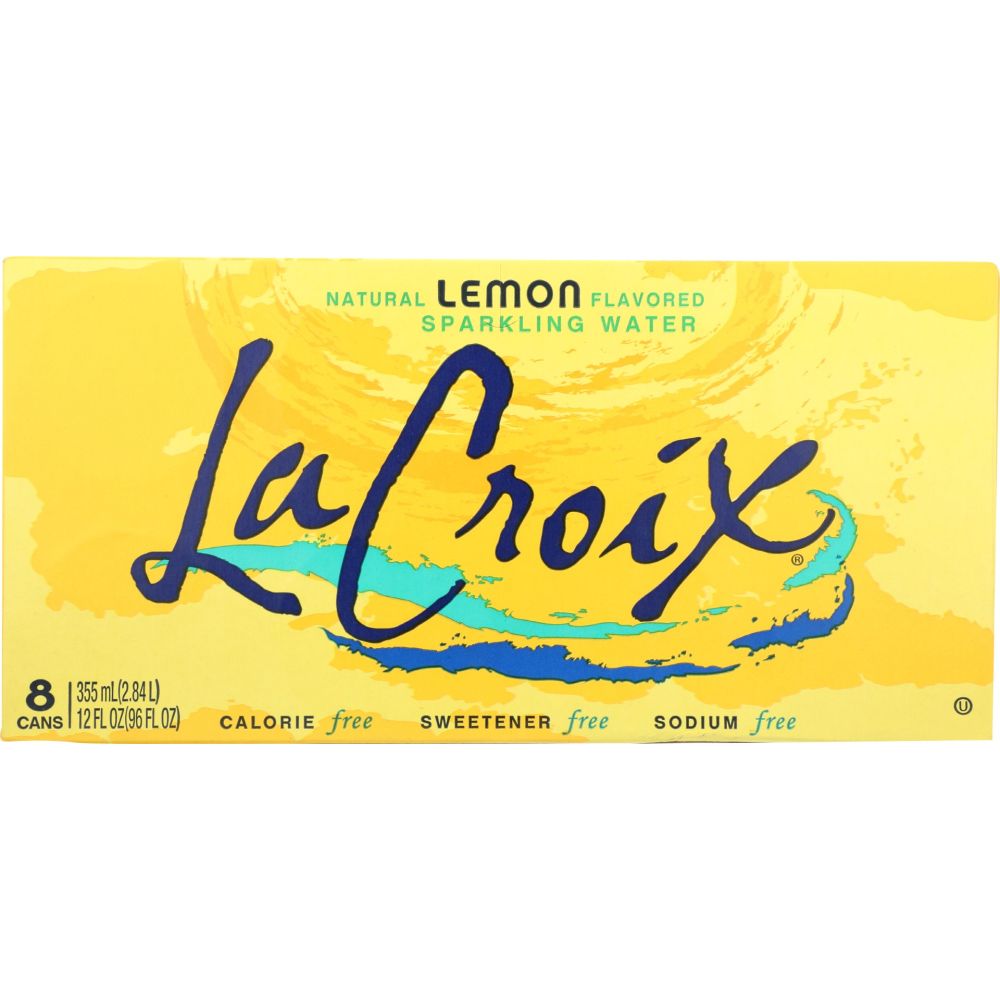 LA CROIX: Lemon Flavored Sparkling Water 8Pk, 96 fo