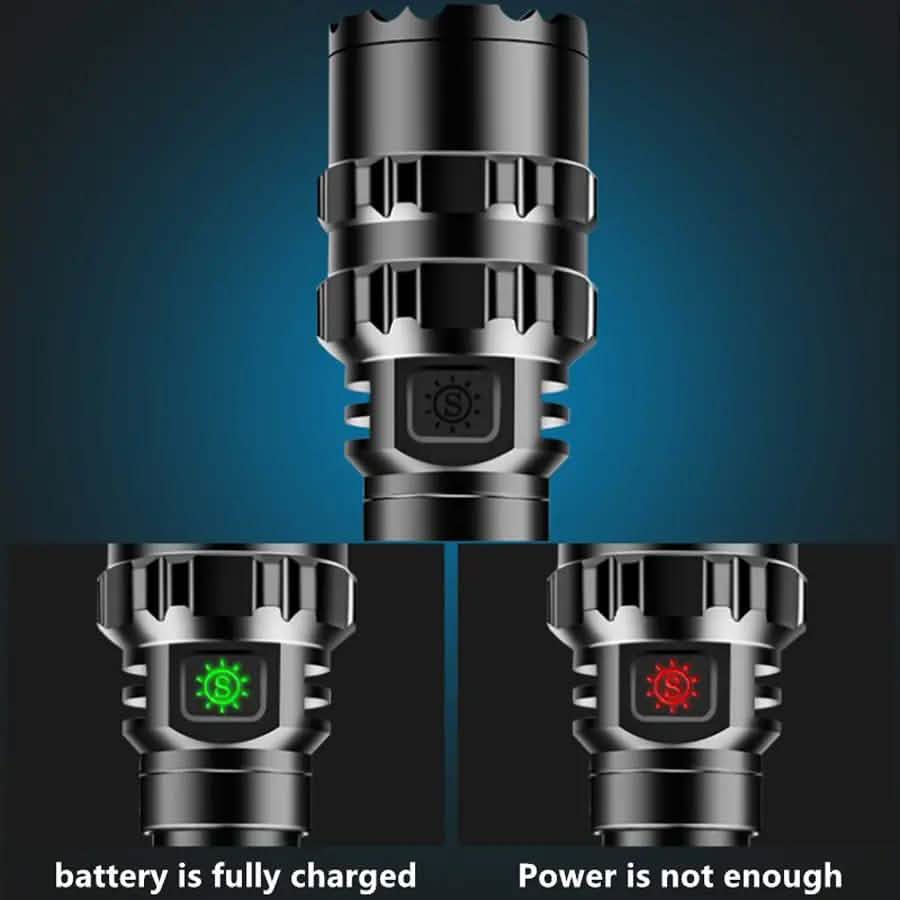 Lampe torche LED XANES 1102 L2 5 modes 1600 Lumens USB Rechargeable pour Camping et Chasse