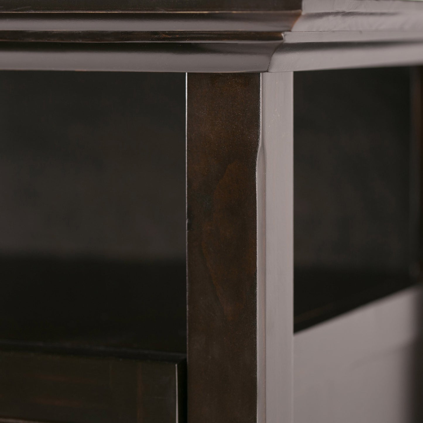 Amherst 54 Inch Wide Solid Wood TV Stand in Hickory