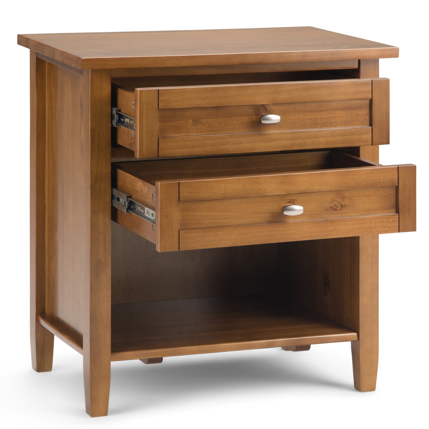 Warm Shaker Solid Wood 24 inch Wide Transitional Nightstand
