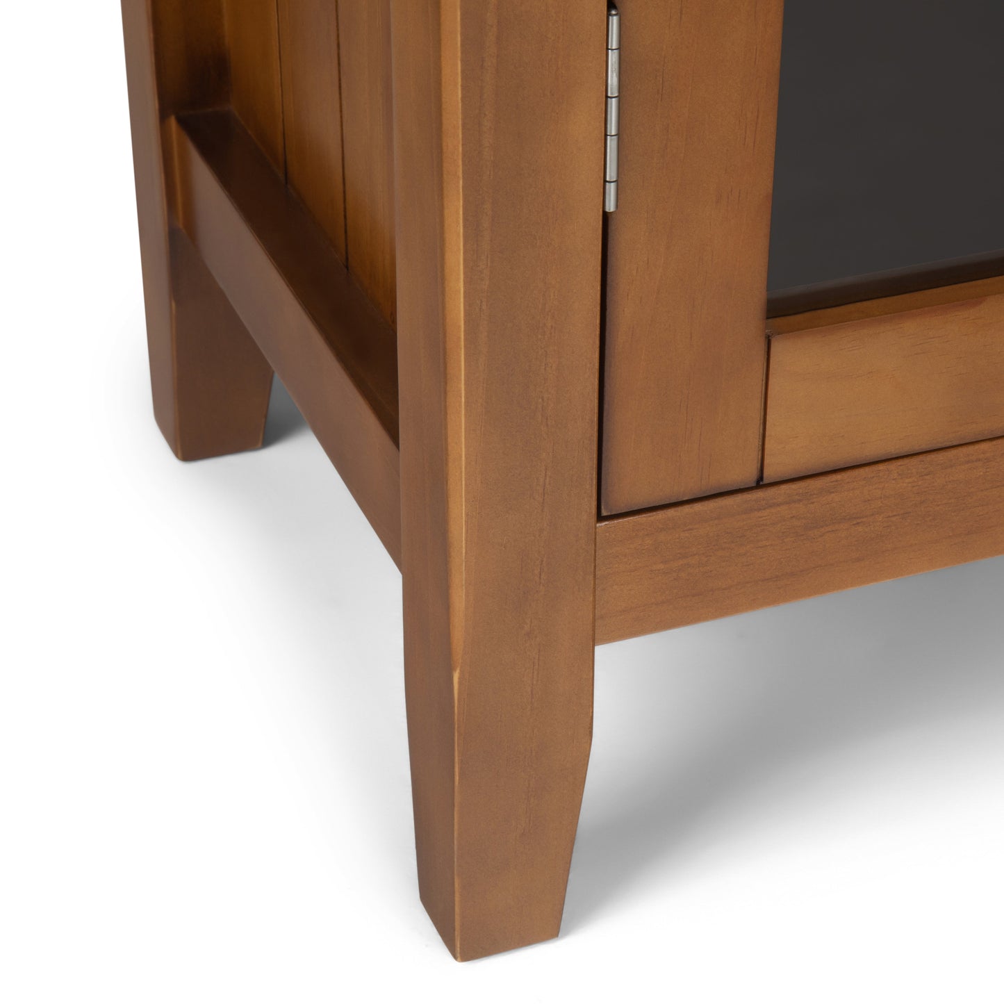 Acadian 39 Inch Wide Solid Wood Transitional Storage Cabinet in Light Golden