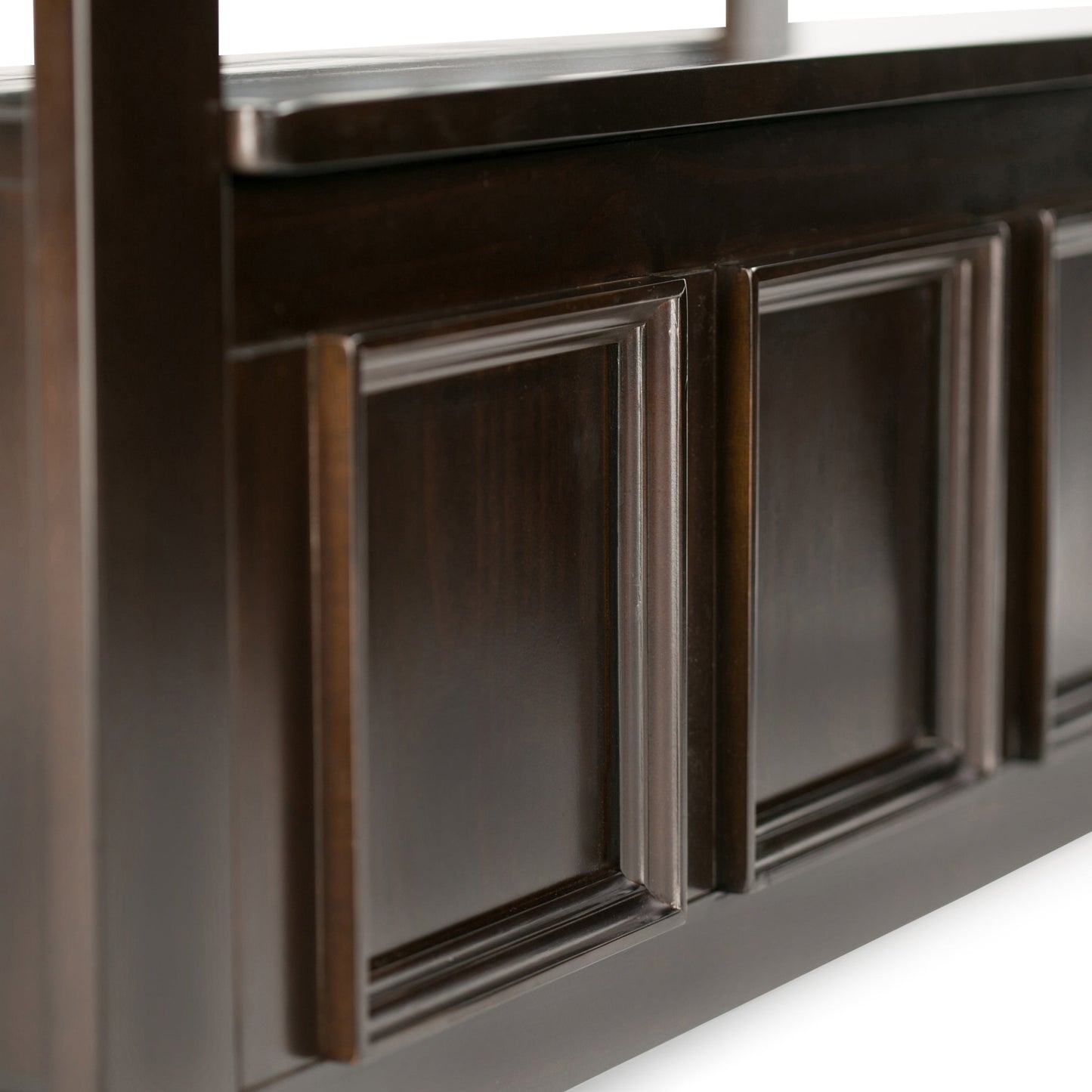 Amherst Solid Wood Entryway Storage Bench in Hickory