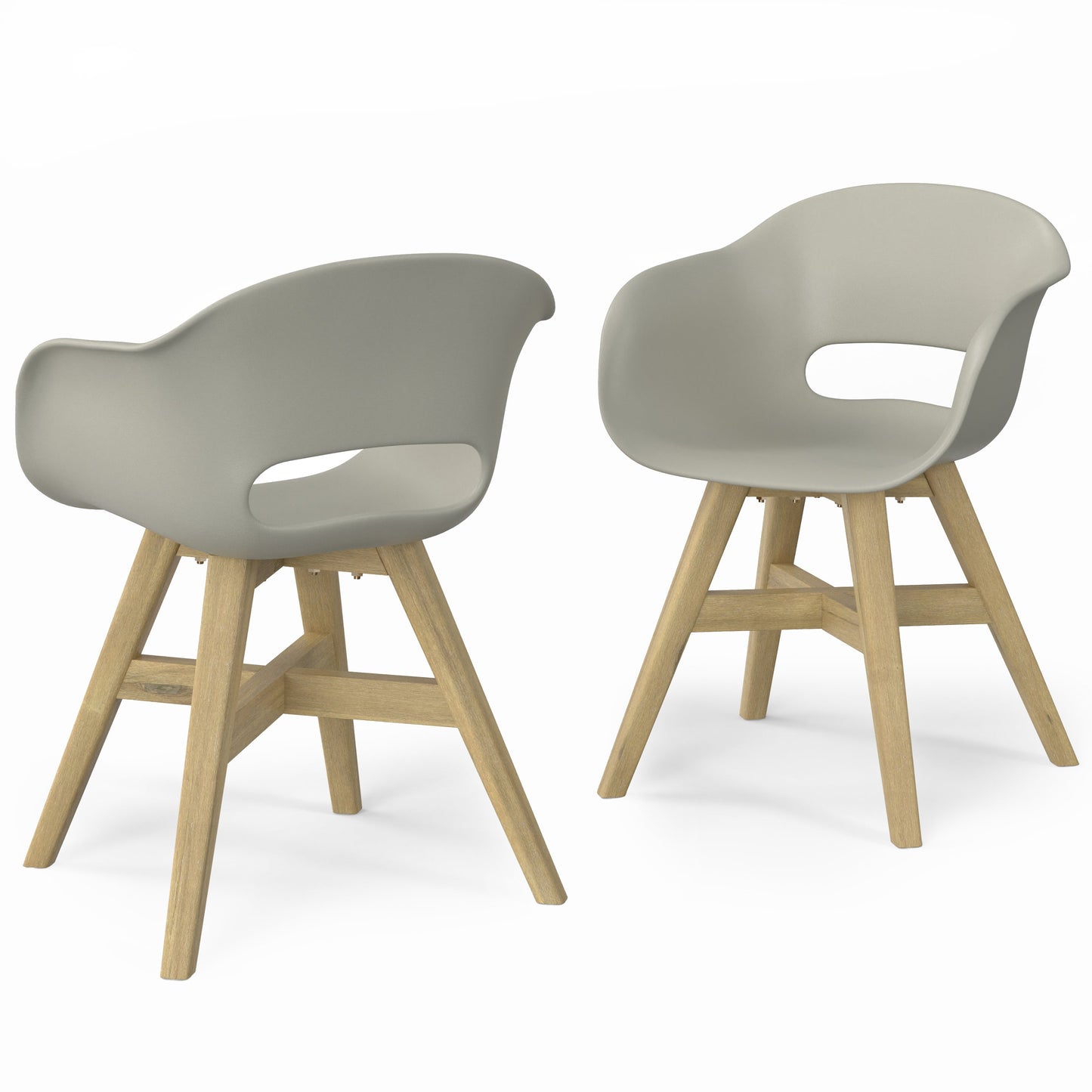 Kona Outdoor Dining Chair in Plastic (Set of 2)