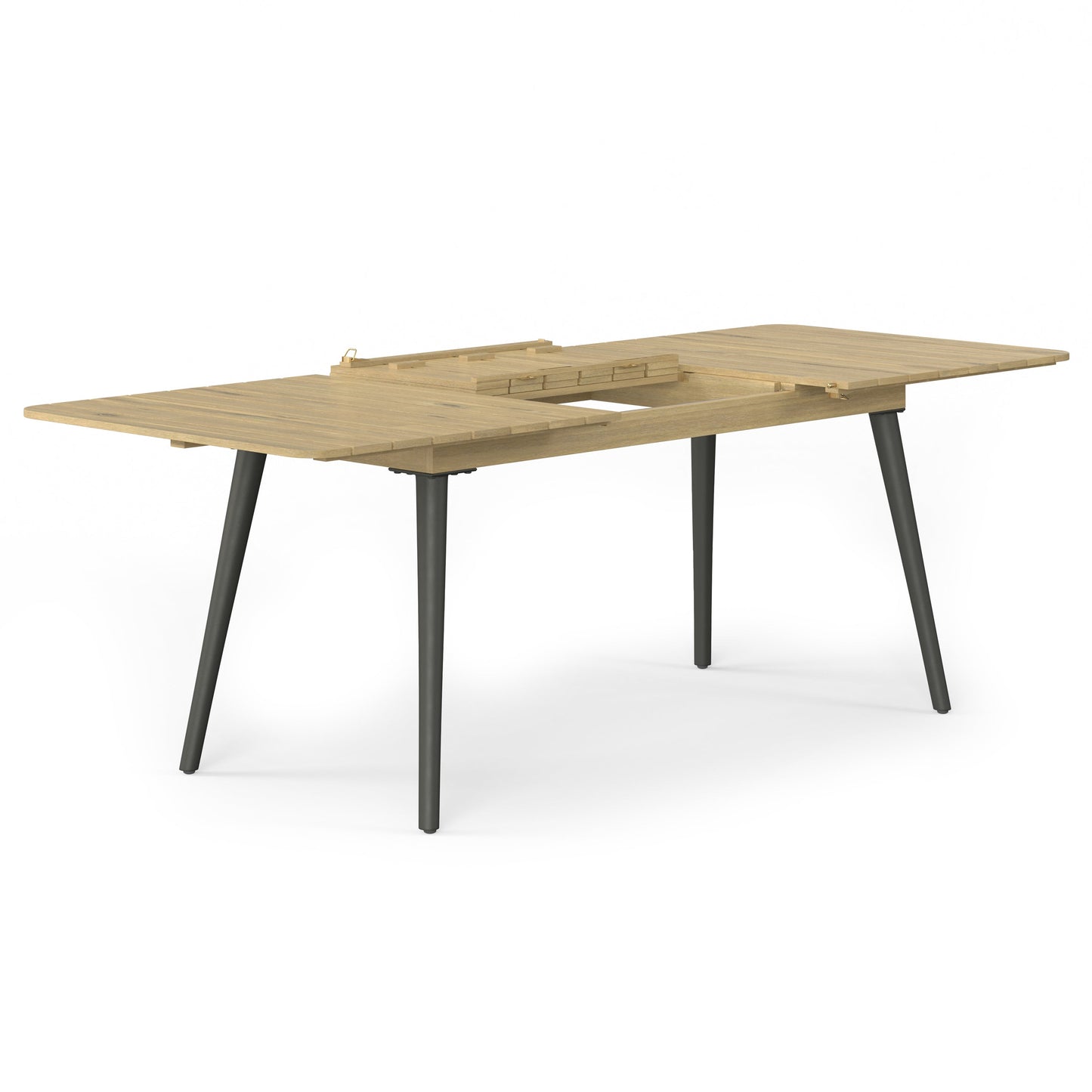 Beachside Outdoor Extendable Dining Table - Light Teak