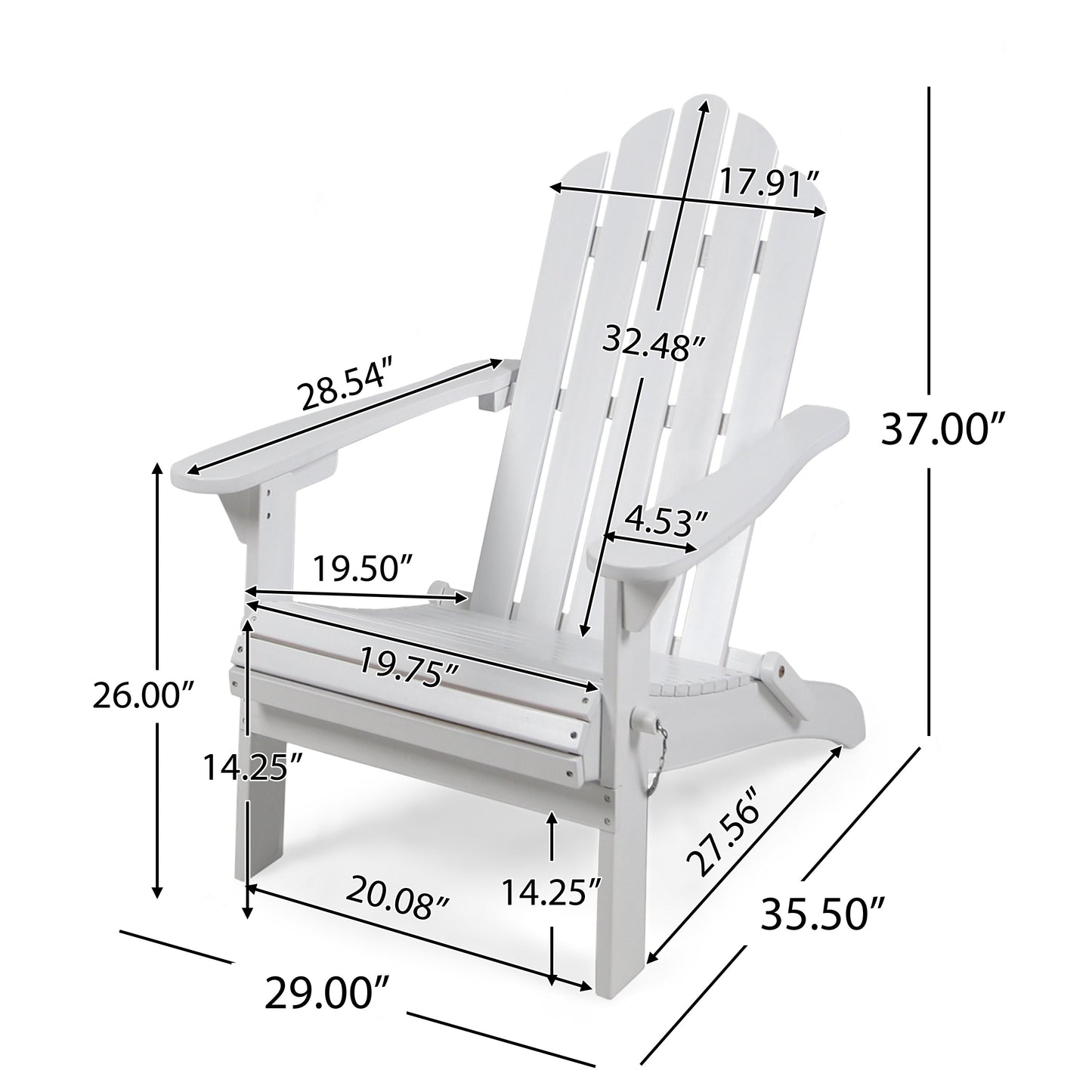 Hollywood Foldable Adirondack Chair