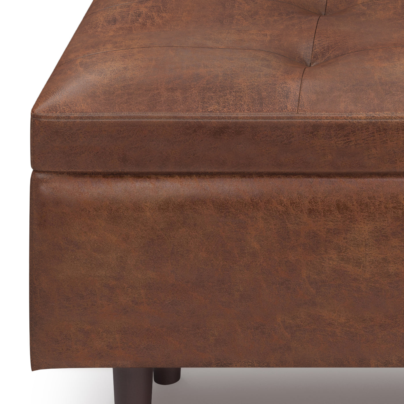 Shay 48 Inch Wide Mid-Century Rectangular Storage Ottoman