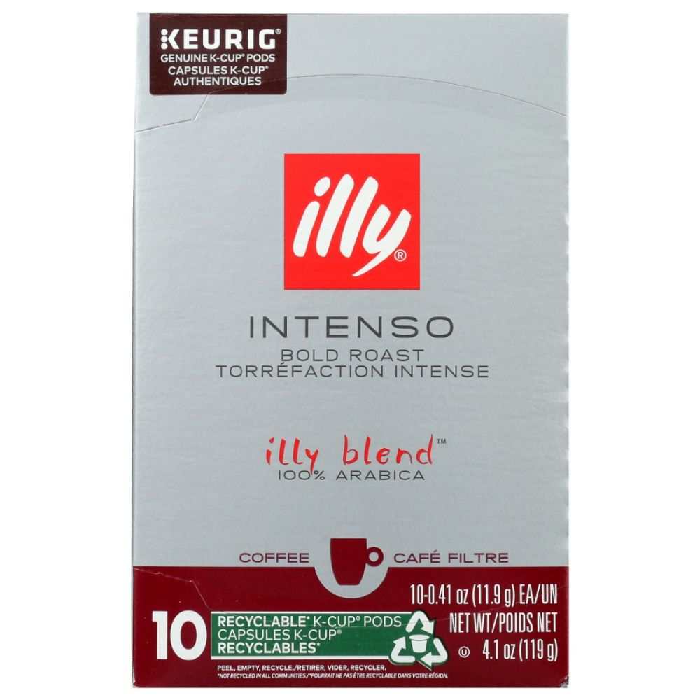 ILLYCAFFE K-Cup Pods Intenso Dark Roast - Rich | Bold Coffee, 10 pcs