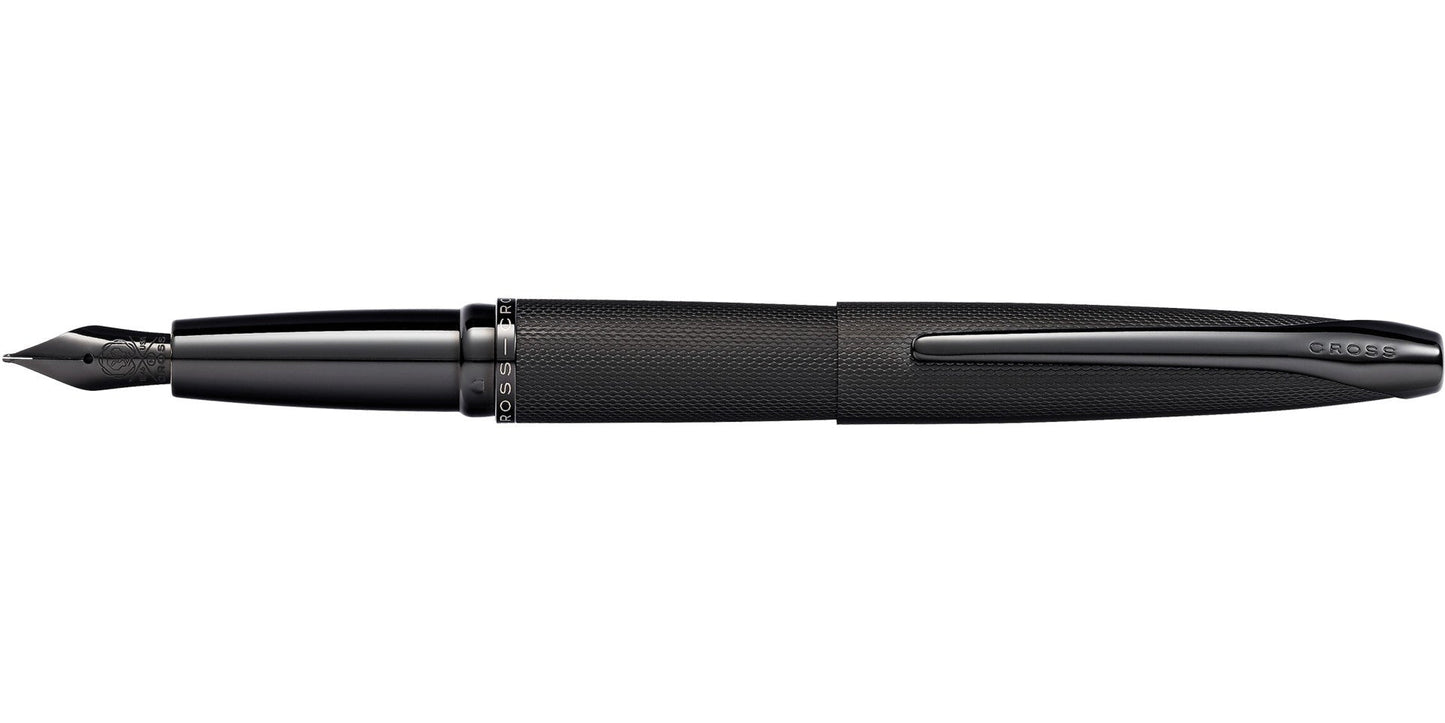 ATX® Brushed Black Stainless Steel Fine Nib Fountain Pen