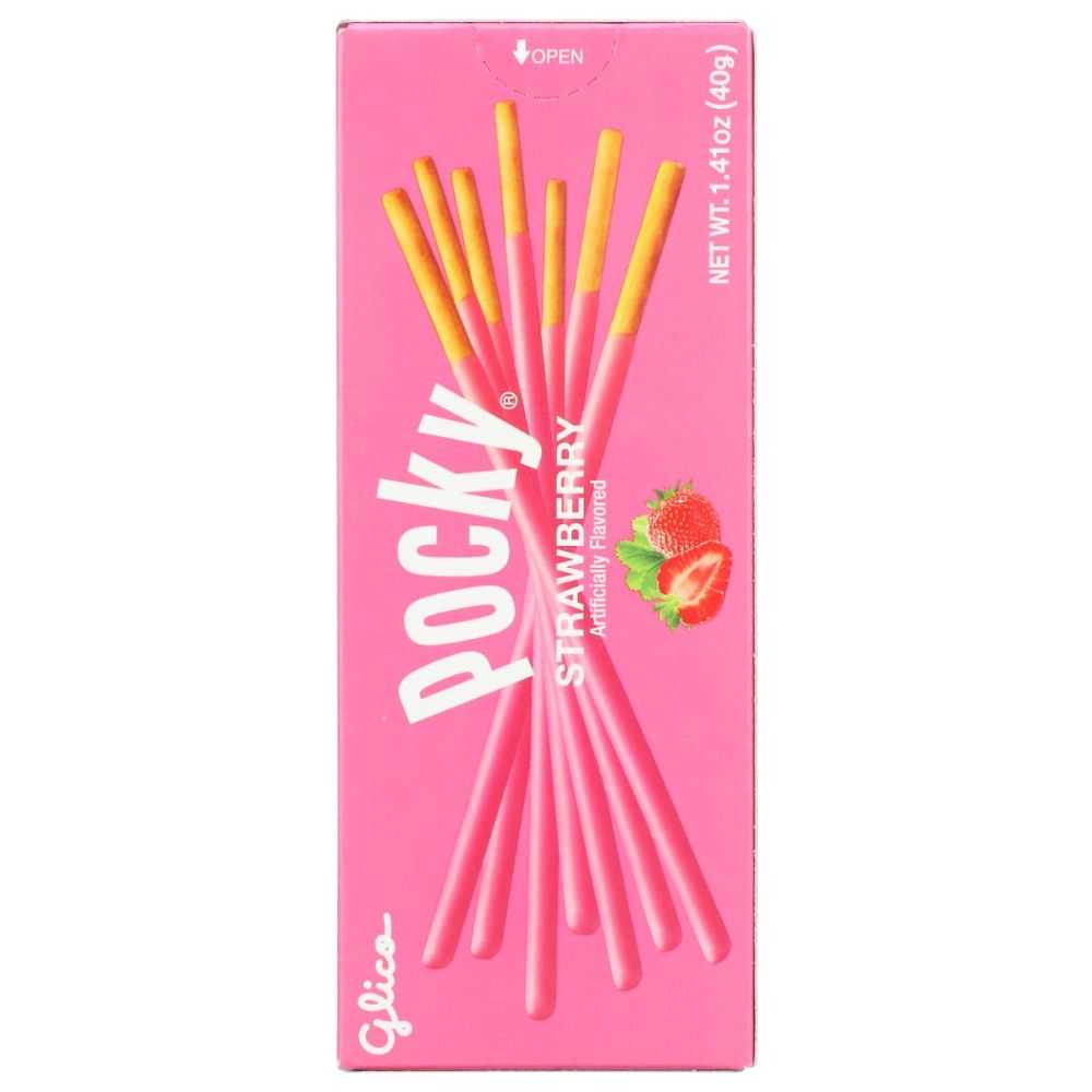 GLICO Pocky Strawberry - Delicious Strawberry & Cream Flavored Snacks