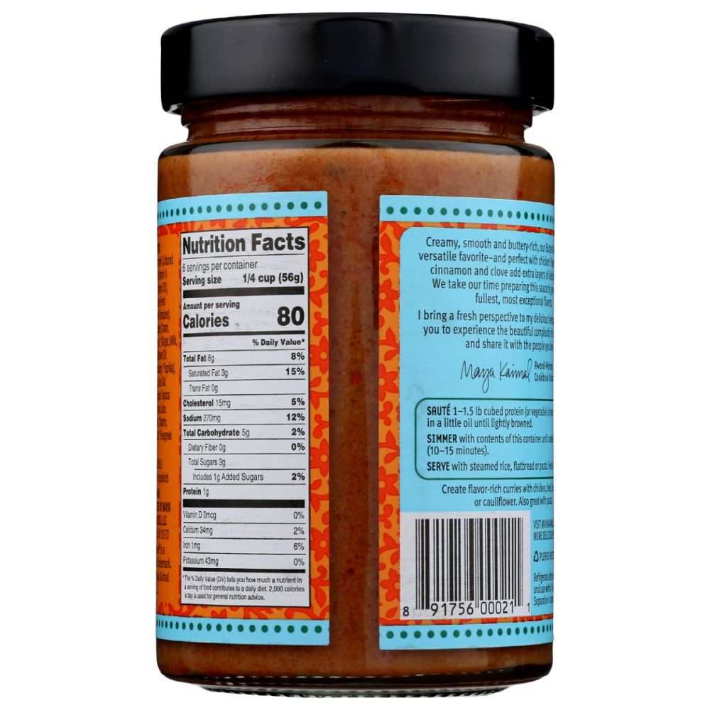 MAYA KAIMAL: Butter Masala Indian Simmer Sauce, 12.5 oz