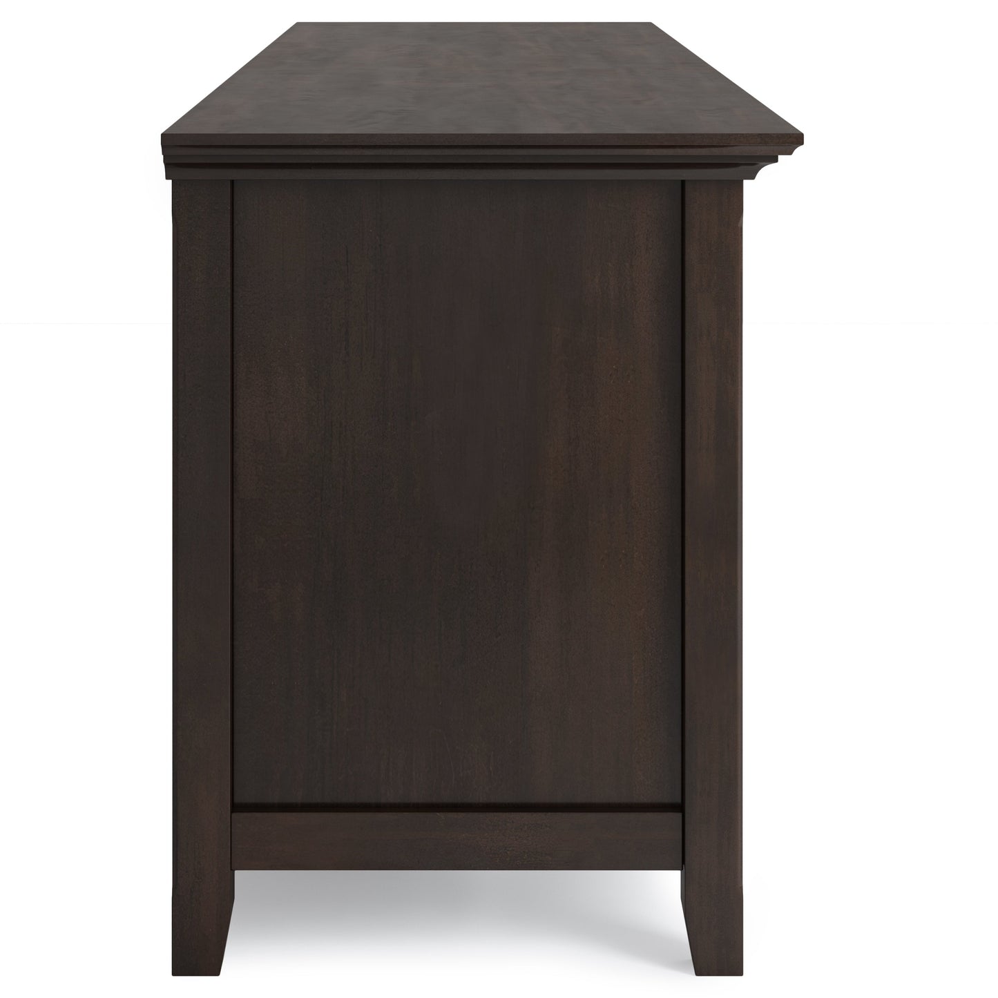 Amherst 72 Inch Wide Solid Wood TV Stand in Brunette