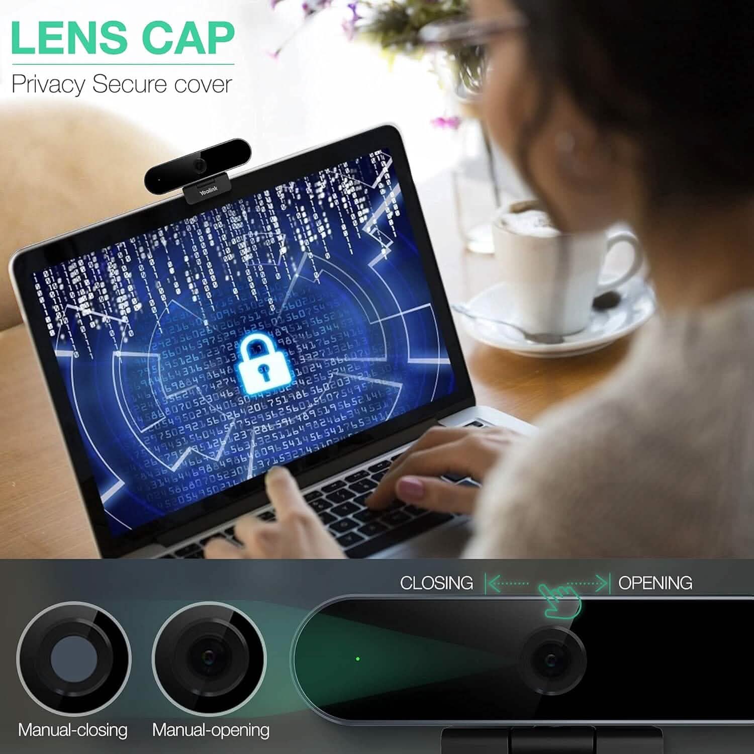 Yealink UVC20 Webcam 1080P Full HD Camera with Microphone  (Refurbished)