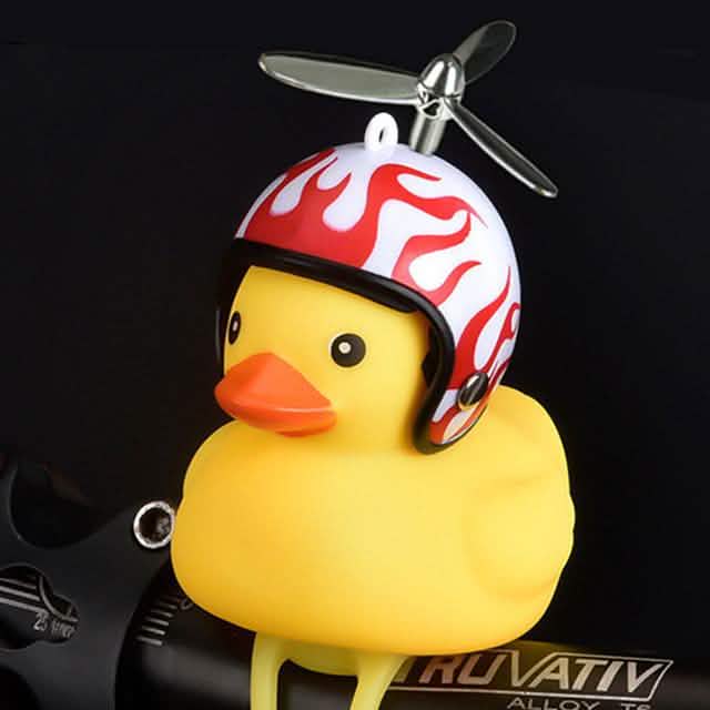 Yellow Little Duck Shape Bike Bell Bike Horn and Front Light