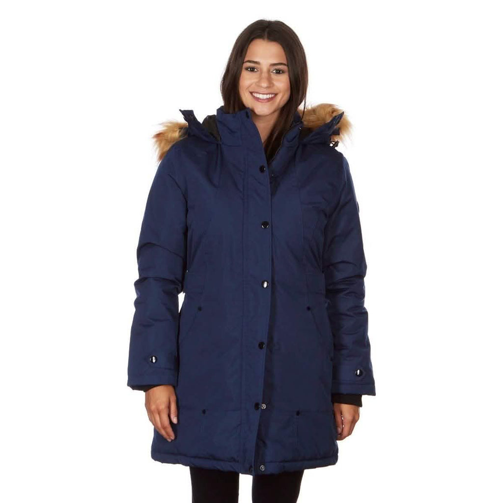 Yoki Women's Mid Length Hooded Puffy Coat