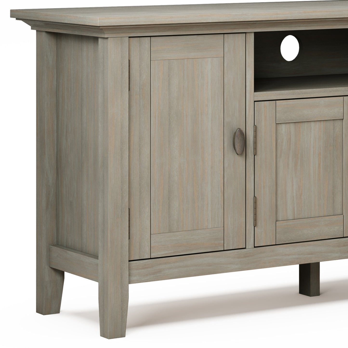 Redmond 72 Inch Wide Solid Wood TV Stand in Distressed
