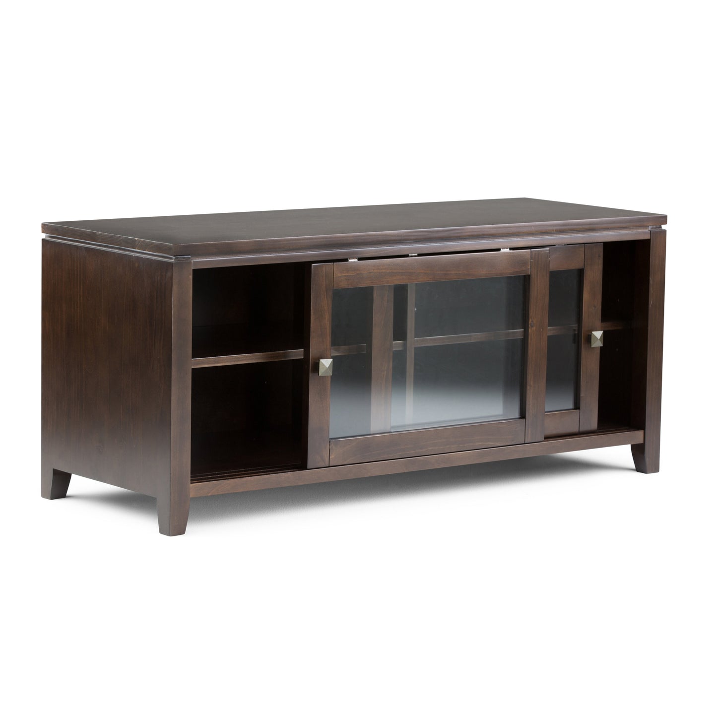 Cosmopolitan 48 Inch Wide Solid Wood TV Stand in Mahogany