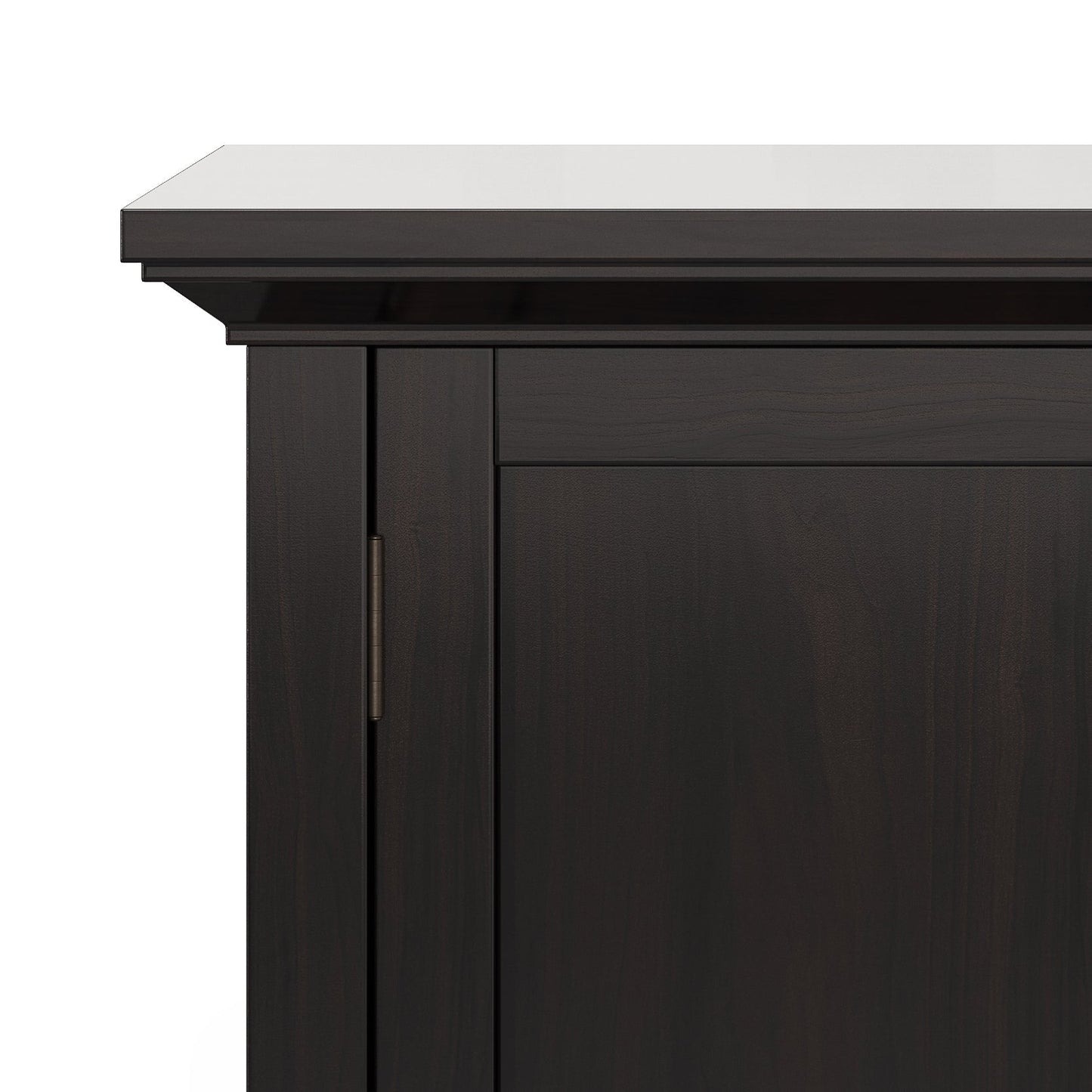 Redmond 32 Inch Wide Solid Wood Low Storage Cabinet in Hickory