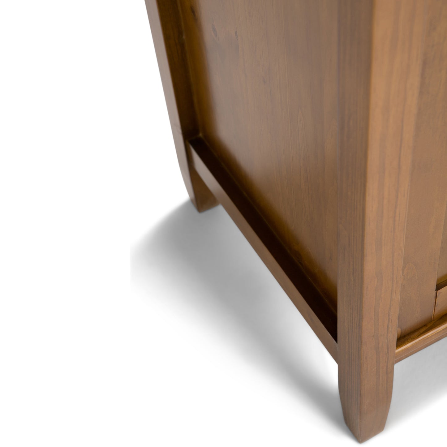 Warm Shaker 72 Inch Wide Solid Wood TV Stand in Light Golden