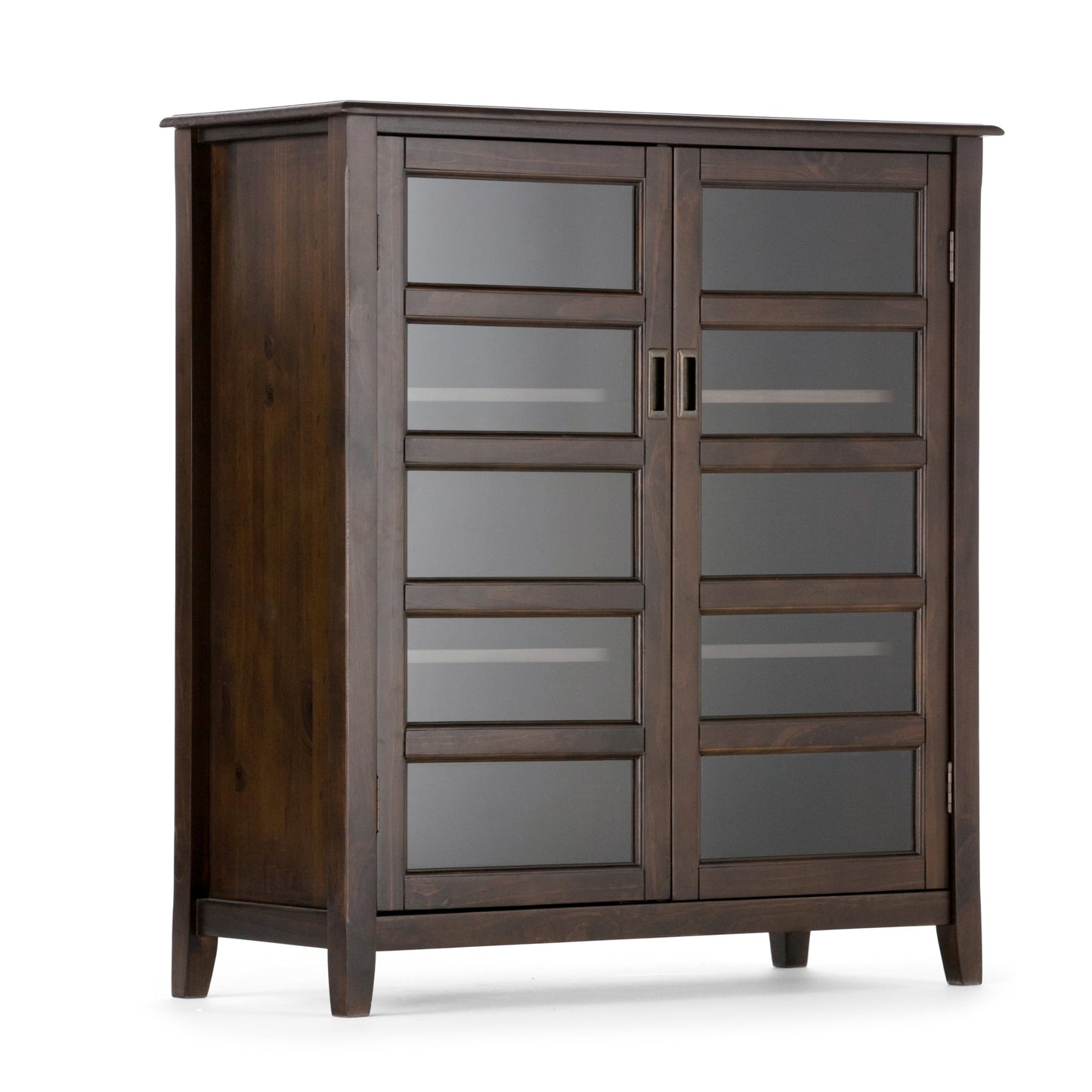 Burlington 40 Inch Wide Solid Wood Medium Storage Cabinet in Mahogany