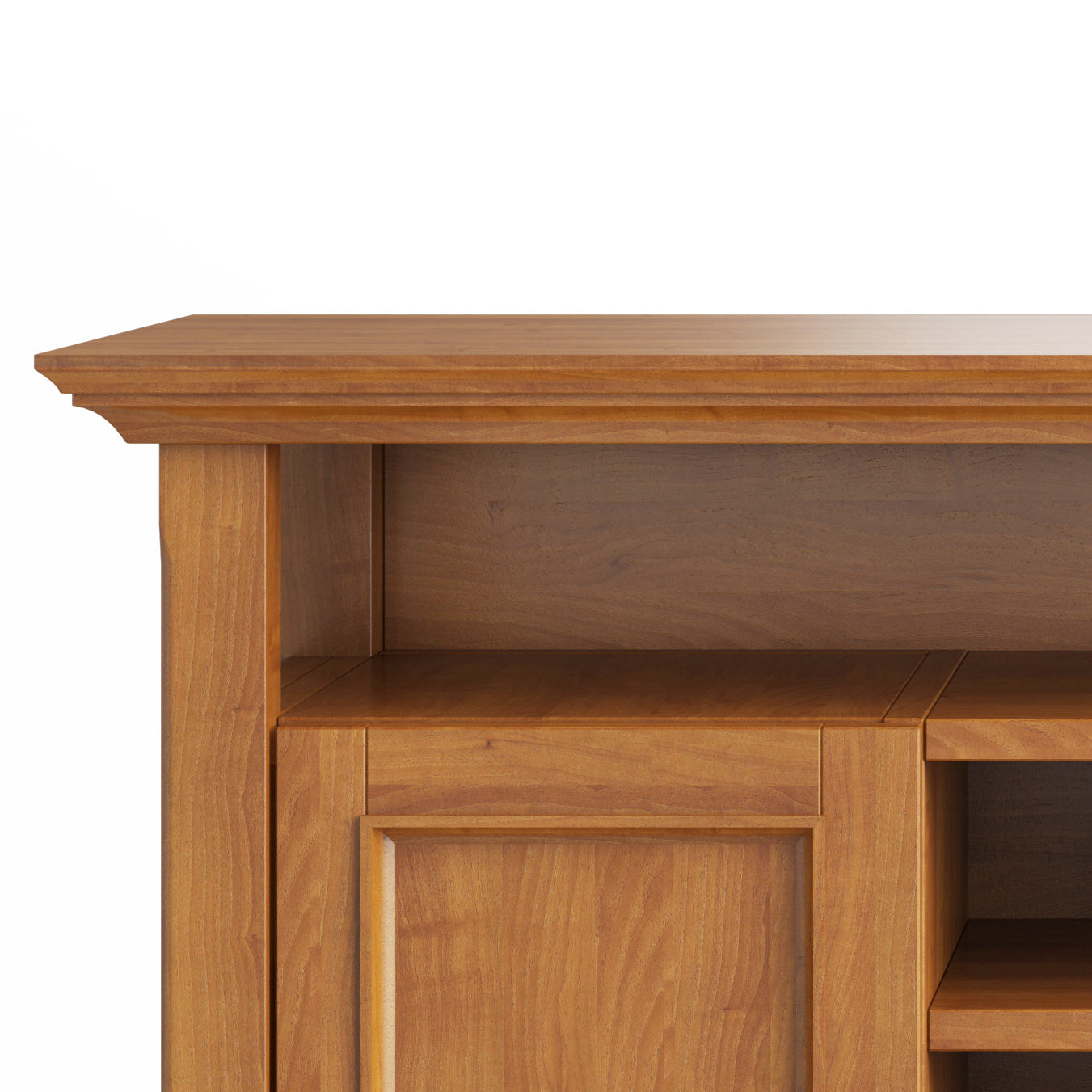 Amherst 54 Inch Wide Solid Wood TV Stand in Light Golden