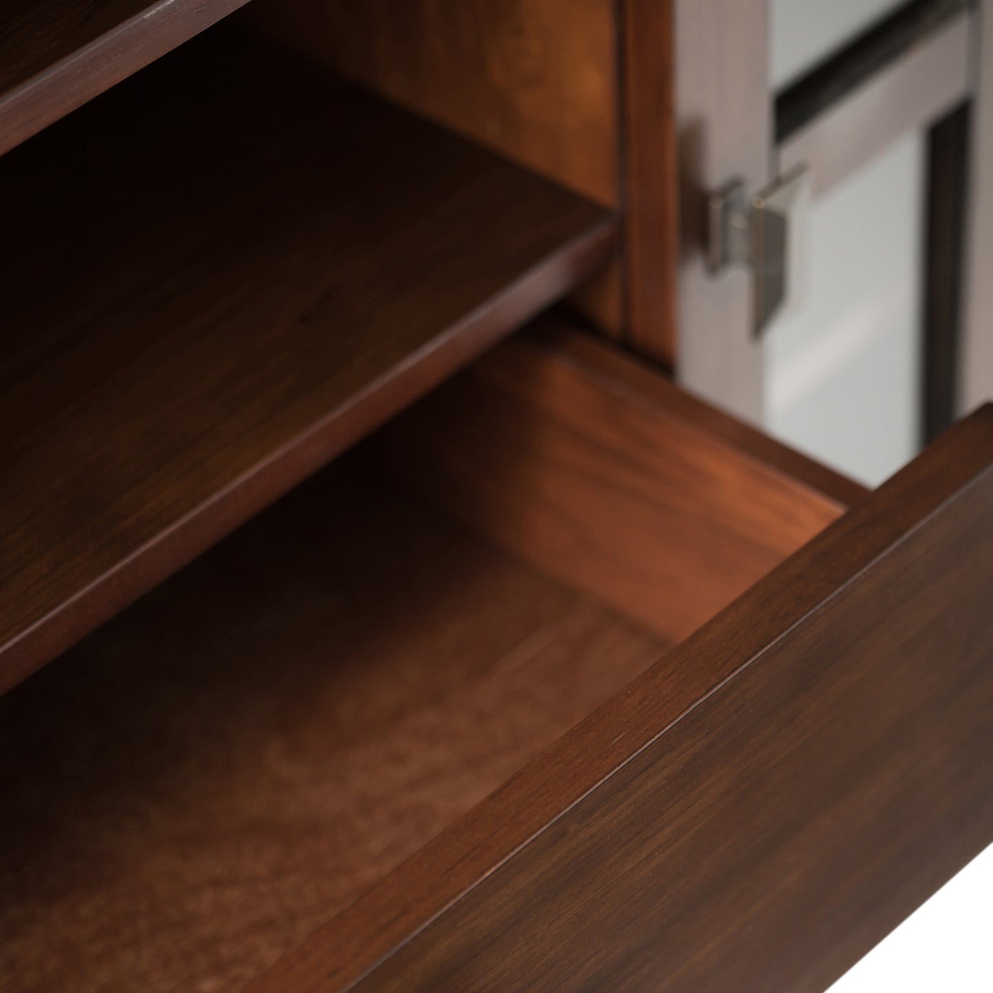 Artisan 53 Inch Wide Solid Wood Tall TV Stand in Russet