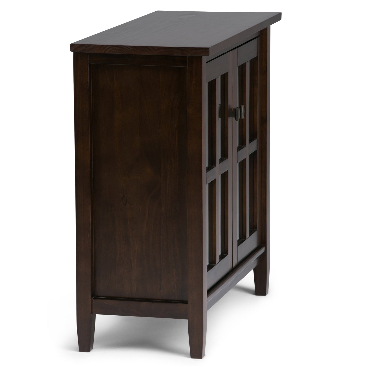 Warm Shaker 32" Wide Solid Wood Low Storage Cabinet in Tobacco