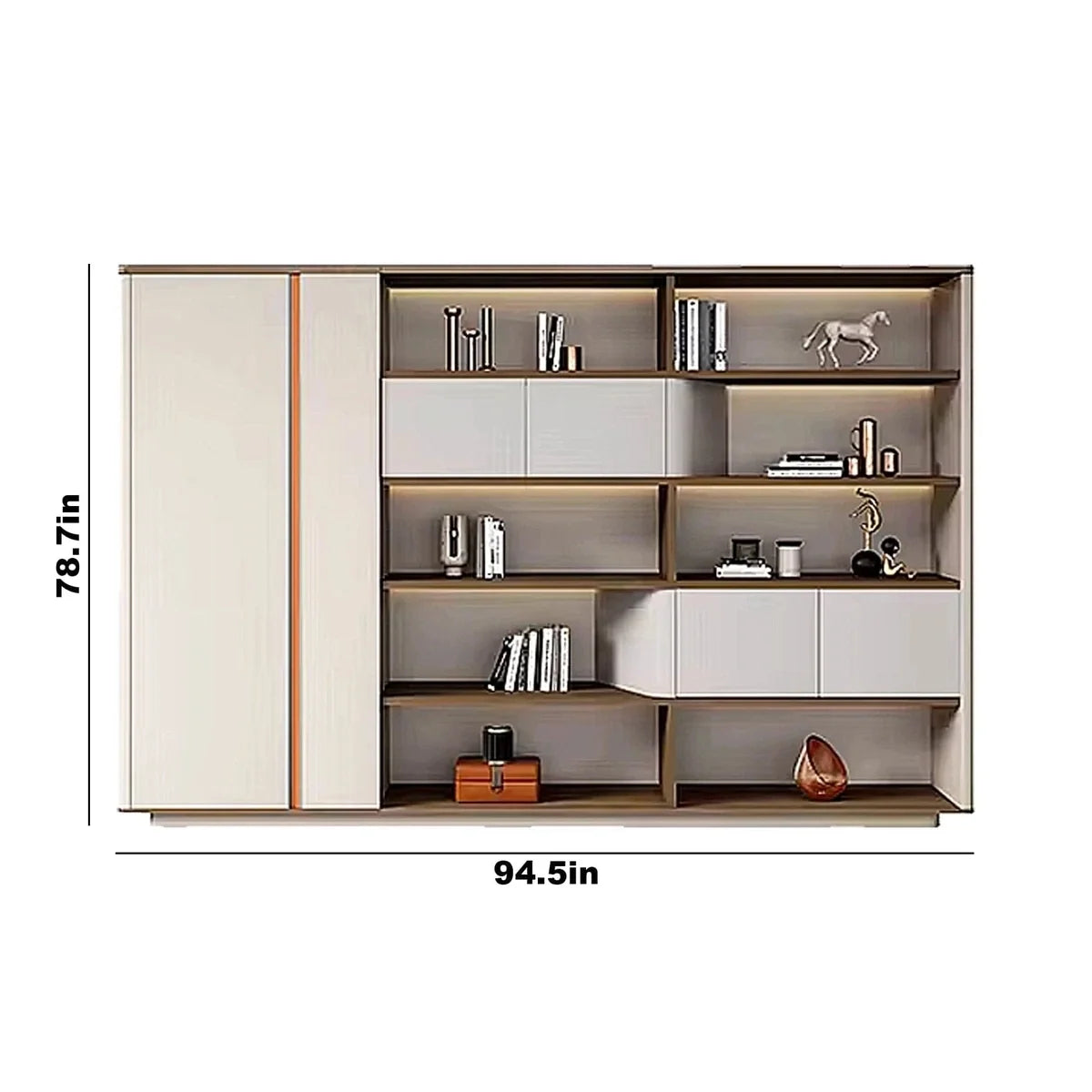 Hadwyn · Office Shelves w/ Lighting & Storage