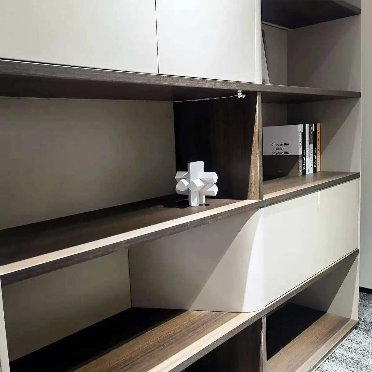Hadwyn · Office Shelves w/ Lighting & Storage