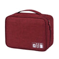 Zippered Cable Compartment Bag for Electronics Storage