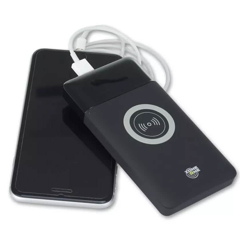 Batterie externe Zone One 15 000 mAh avec LED, double port USB et recharge sans fil