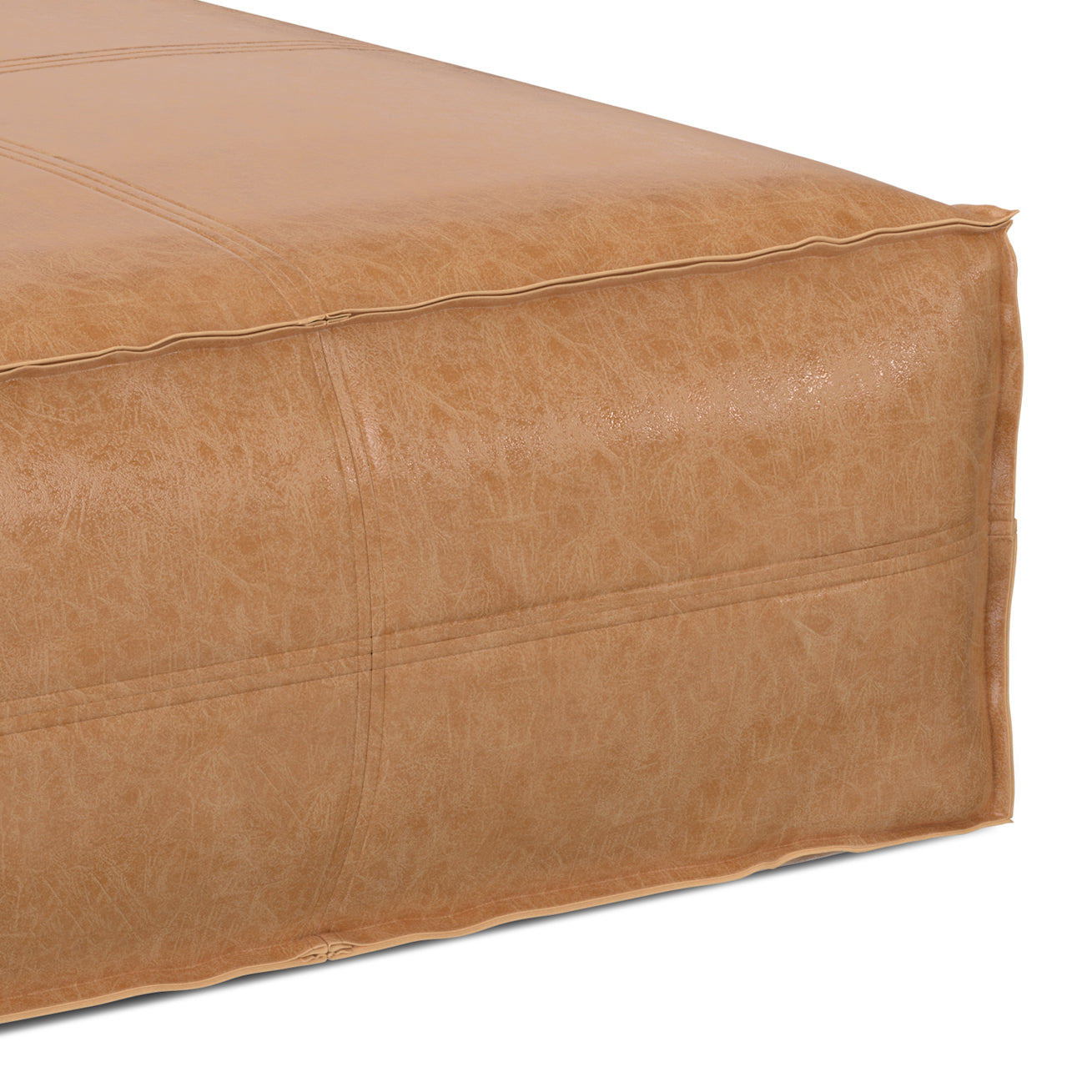 Brody Extra Large Coffee Table Pouf - Distressed